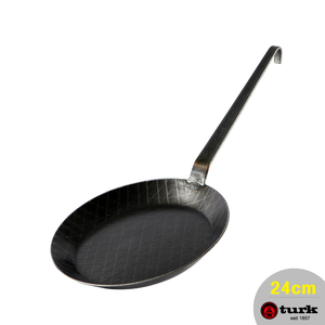 【德國turk土克鐵鍋】熱鍛斜紋 長柄平底鍋24cm 鐵鍋65224