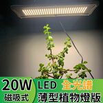 【君沛】磁吸式仿太陽光燈板 20W 全光譜 高演色性 自然舒適光 LED植物燈 觀葉 龜背芋 層架補光, , large