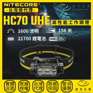 【錸特光電】NITECORE HC70 UHE 高性能工作頭燈