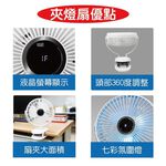 SUPAFINE 8&rdquo; 3-in-1 Desk/Clip/Wall USB Fan HFB-S0007, , large