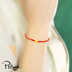 【Prisme Gold】黃金手鍊 粽子 編織手鍊 二入對組 (金重：約0.02錢&plusmn;0.01), , large