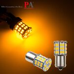 【PA LED】1156 平角 斜角 49晶 5630 2835 SMD LED 橘光 黃光 方向燈 角燈 小燈, , large