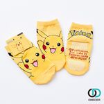 精靈寶可夢皮卡丘幼童直版襪 Pok&eacute;mon幼童止滑襪 台灣製幼童短襪 PK-A201【ONEDER旺達】, , large
