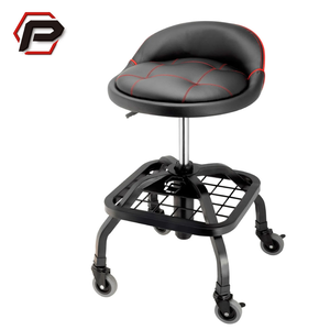 [寶力優 Powerbuilt] 舒適工具椅 腰靠工作椅 帶煞車靠背功椅 升降美容椅 氣壓高低可調 底部工具置物架/240338