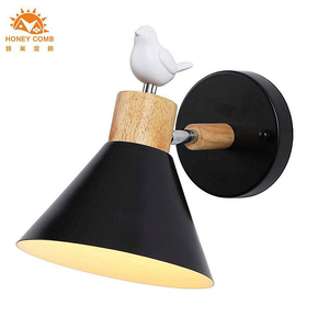 [Honey Comb]北歐風小鳥壁燈床頭壁燈 黑色(KC1732)