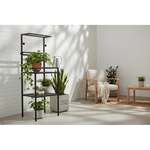 【 SHAONIANNA.TW 】工業風鐵製植物架｜一體成型免組裝・上層小層板可調, , large