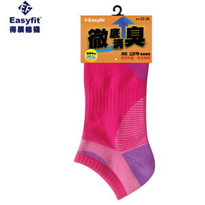 EF抗菌除臭船型細橫條運動棉襪