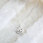 【Angel & Me】Halloween Pumpkin Lantern s925 sterling silver necklace gift, , large