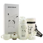 BEDDY BEAR Tea Cup Bear Four-Leaf Clover Children's Thermos Series Black and White Electric Pikachu (630ml 316 Stainless Steel Water Bottle), , large
