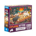 【Asmodee】爆炸貓 1000片拼圖：對弈中的貓 英文版｜Exploding Kittens Puzzle｜爆炸貓周邊, , large