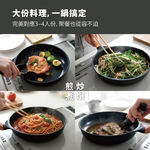 日本 Arnest 鑽石蜂巢紋不沾平底鍋26cm-深邃黑(瓦斯爐和IH爐可適用/兩百萬次耐磨）, , large