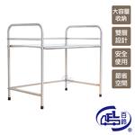 [百鈴]卡豪收不鏽鋼雙層置物架豪華組(微波爐架/電器架/瓶罐架/收納架/廚房架/放置架), , large