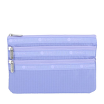 Lesportsac 3-Zip Cosmetic 三層拉鍊化妝包 收納包 盥洗包 女包 男包(長春花藍), , large