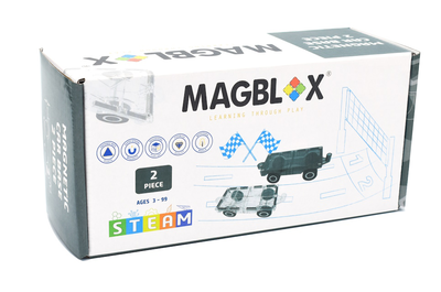 [好研所]MAGBLOX® 美學磁力片磁力車車 極簡黑 (2pcs) (黑色 / 透明)