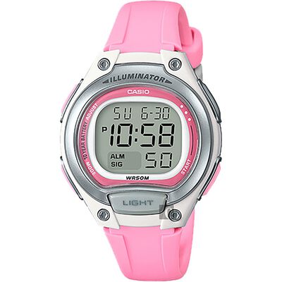 CASIO 卡西歐 10年電力輕巧運動手錶-粉紅/38mm LW-203-4AVDF