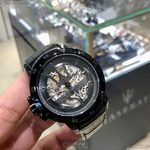 [星晴錶業]MASERATI手錶,46mm,R8821119006機械鏤空錶面黑錶殼深黑色真皮皮革錶帶款, , large