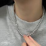 【Gulicc】古莉可 項鍊 最愛經典珍珠項鍊麻灰色, , large