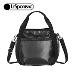 Lesportsac Small Jenni Crossbody 斜背手提水桶包 兩用包 側背包 送禮 禮物 女包(亮面黑), , large