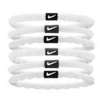 NIKE FLEX 髮圈 6PK 六入裝 運動髮飾 簡約 時尚 多色 伸縮力強 彈性 耐用 舒適 低異物感 N1009194189OS白、N1009194202OS米咖, , large