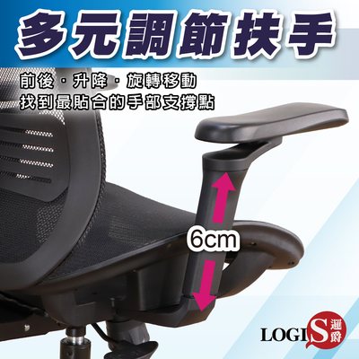(LOGIS) 電腦椅零件 扶手1對 多元調節扶手1對【T11黑】【T12灰】