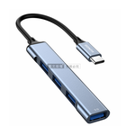 XUNDD 四合一多功能 USB-C HUB集線器 USB-A3.0 筆電擴充轉接器, , large