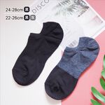 [Kaimei Cotton Industry] 🔥Double 11 Sale: Only $11/Pair🔥 Made in Taiwan, Antibacterial and Deodorizing Bamboo Charcoal Fiber Short Socks, Moisture-wicking and Quick-drying (22-26cm) 12-Pair Set Random Selection, , large