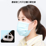Pack of 30 New 2nd Gen Comfort Lightweight 3D Anti-Stuffy and Breathable Mask Support Frame, 白, large