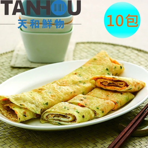 【天和鮮物】橄欖油香蔥蛋餅皮10包(600g/10片/包)(免運費)