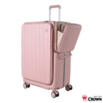 【CROWN】WAVE 29吋前開式側袋磁吸剎車箱-奶霧玫瑰, , large