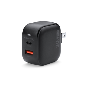 [RONEVER] 30W氮化鎵GaN雙孔充電器 DE055 黑