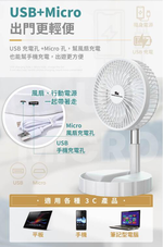 【KLGO】折疊伸縮摺疊風扇NR-F10(可攜式風扇 摺疊收納風扇 露營野營必備 攜帶型風扇), , large
