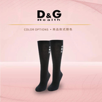 【D&G】2入組-護理機能花紋中筒襪(854720 壓力襪 彈力襪 美腿襪), 黑色*2, large