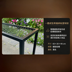 【 SHAONIANNA.TW 】一體成型黑鐵網板置物架｜底部無橫桿設計｜可推物品不卡腳｜工業風植栽架｜免組裝, , large