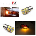 【PA LED】1156 平角 斜角 49晶 5630 2835 SMD LED 橘光 黃光 方向燈 角燈 小燈, , large