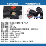 鉅玉經典｜30W白激光LED充電頭燈 HK-K1166, , large