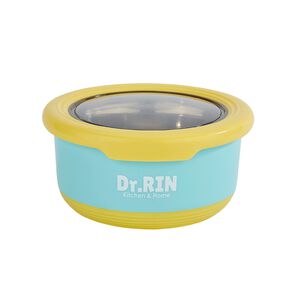 Dr.RIN不鏽鋼雙層隔熱碗1200ml-藍