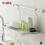 SHCJ 掛式平網碗盤瀝水架 含瀝水盤 台灣製SUS304 掛桿瀝水架 餐具瀝水架  壁面收納, , large