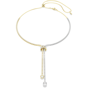 SWAROVSKI 施華洛世奇 Hyperbola Y字形優雅繩結雙色項鍊 送禮 禮物 推薦(5752854)