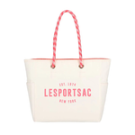 Lesportsac Medium Two-Way Tote 中型雙面托特包 購物袋 手提袋 便當袋 送禮 禮物(奶霜白x蜜桃橘)L261-1435P-FB17, , large