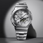 CASIO 卡西歐 G-SHOCK 金屬光系列八角雙顯電子錶手錶 GM-2110D-7A, , large