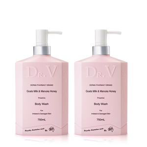 【澳洲Dr. V 】專業級配方-山羊奶曼努考蜂蜜沐浴乳(2入組 750ml/瓶)