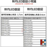 【KW廚房世界】《林內原廠》 LED 旋鈕  內焰爐 蓮花爐適用 瓦斯爐零件, , large