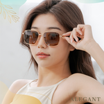 中性時尚陽采棕寶麗來偏光太陽眼鏡/UV400墨鏡〔ALEGANT〕, , large