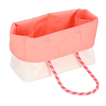Lesportsac Medium Two-Way Tote 中型雙面托特包 購物袋 手提袋 便當袋 送禮 禮物(奶霜白x蜜桃橘)L261-1435P-FB17, , large