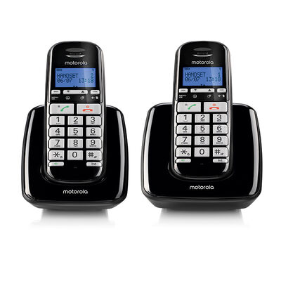 Motorola S3002 黑 大字鍵DECT無線雙機
