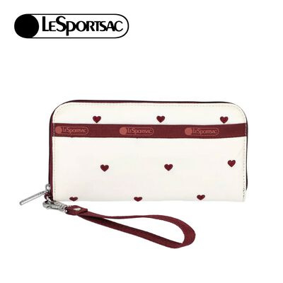 Lesportsac Tech Wallet Wristlet 腕帶錢包手拿包/ 莓果心刺繡