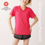 [GP石墨烯] 石墨烯溫控循環女短袖 - 櫻桃紅, , large