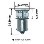 【PA LED】斜角 歐規 1156 13晶 39晶體 SMD LED 方向燈  紅 黃 藍 白 紫 粉紅 冰藍 七色, , large