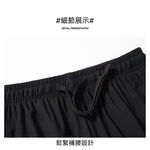 現貨 大尺碼 高品質 冰絲 配色 涼感 排汗 五分褲-黑/卡其-0205585, , large