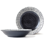 [豐名日本餐具] 8.0"盤 黑潮 / C08PL0-627, , large